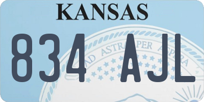 KS license plate 834AJL
