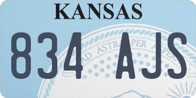 KS license plate 834AJS