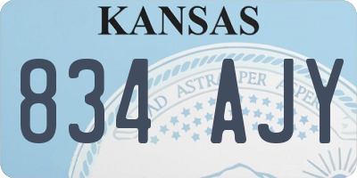 KS license plate 834AJY