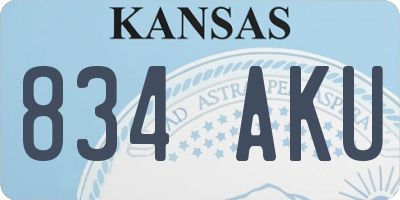 KS license plate 834AKU