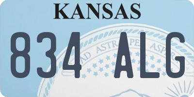 KS license plate 834ALG