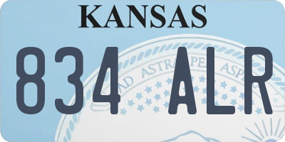 KS license plate 834ALR