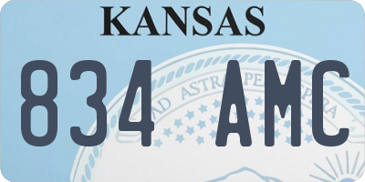 KS license plate 834AMC