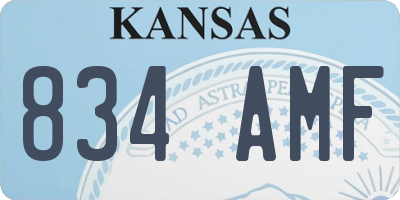 KS license plate 834AMF