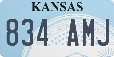 KS license plate 834AMJ