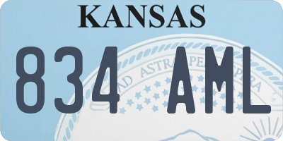 KS license plate 834AML