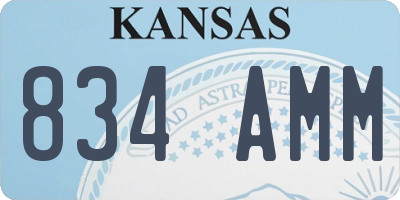 KS license plate 834AMM