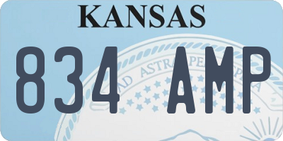 KS license plate 834AMP