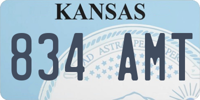 KS license plate 834AMT