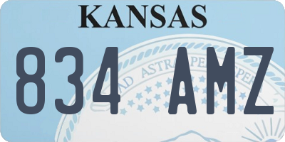 KS license plate 834AMZ