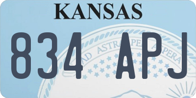KS license plate 834APJ