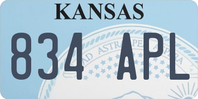 KS license plate 834APL