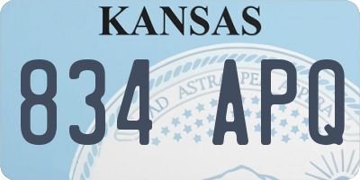 KS license plate 834APQ