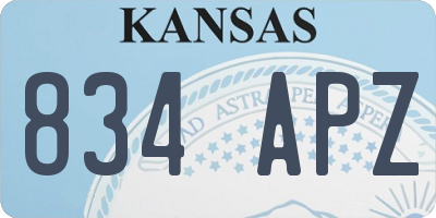 KS license plate 834APZ