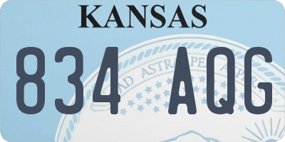 KS license plate 834AQG