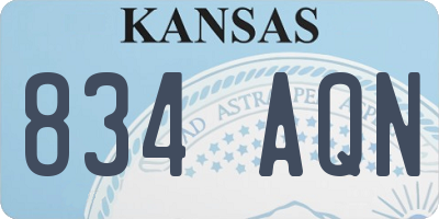 KS license plate 834AQN