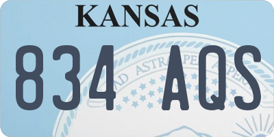 KS license plate 834AQS