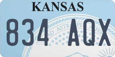 KS license plate 834AQX