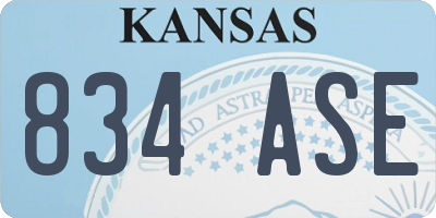 KS license plate 834ASE