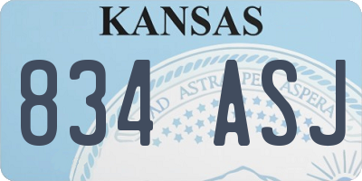 KS license plate 834ASJ