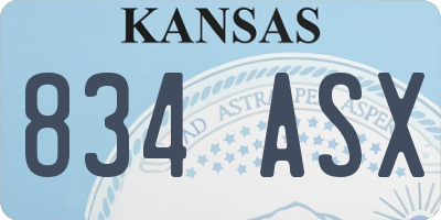 KS license plate 834ASX