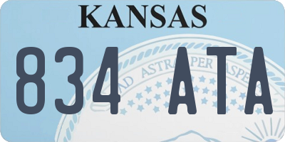 KS license plate 834ATA