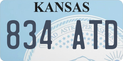 KS license plate 834ATD