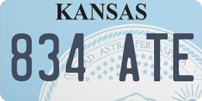 KS license plate 834ATE