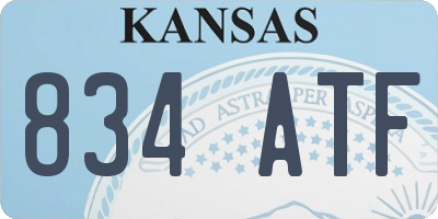 KS license plate 834ATF