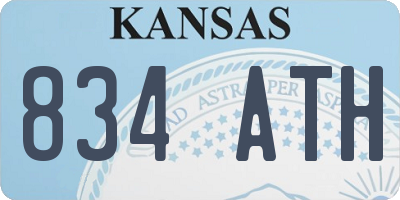 KS license plate 834ATH