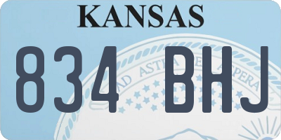 KS license plate 834BHJ