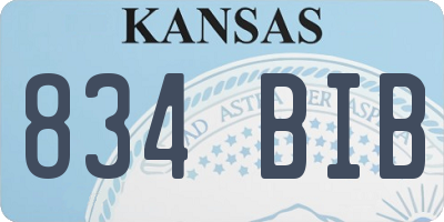 KS license plate 834BIB