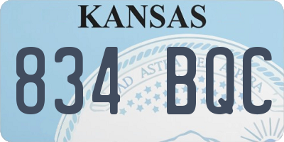 KS license plate 834BQC