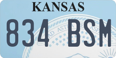 KS license plate 834BSM