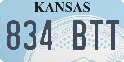 KS license plate 834BTT
