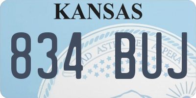 KS license plate 834BUJ