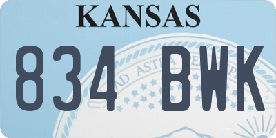 KS license plate 834BWK