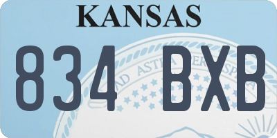 KS license plate 834BXB