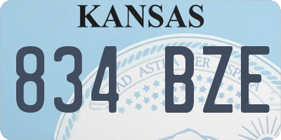 KS license plate 834BZE