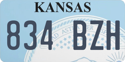 KS license plate 834BZH