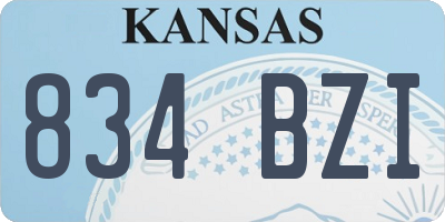 KS license plate 834BZI