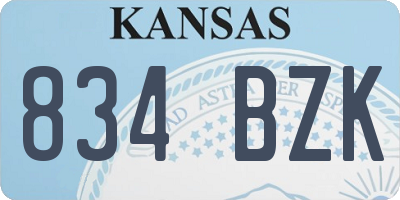 KS license plate 834BZK