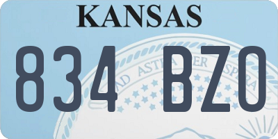 KS license plate 834BZO