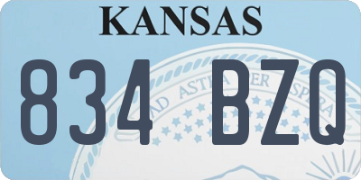 KS license plate 834BZQ