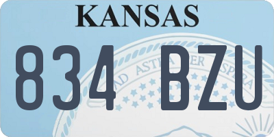 KS license plate 834BZU