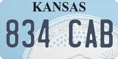 KS license plate 834CAB