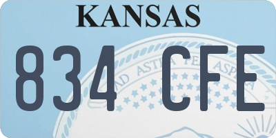 KS license plate 834CFE