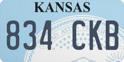 KS license plate 834CKB
