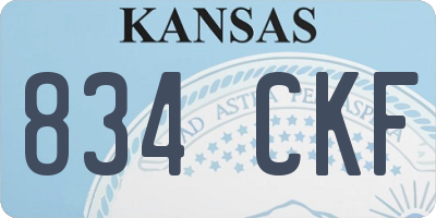 KS license plate 834CKF