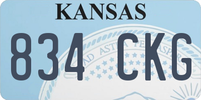KS license plate 834CKG